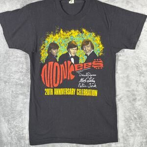 VINTAGE 1986 The Monkees Shirt Men's M 20th Anniversary Tour Made In USA